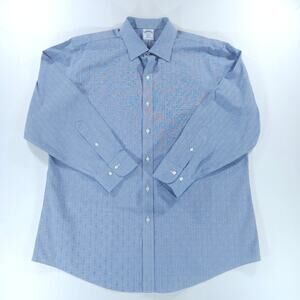 Brooks Brothers 1818 Regent Non-Iron Cotton Glen Plaid Dress Shirt Mens 17 32 33